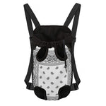 White And Black Paisley Bandana Print Pet Carrier Backpack