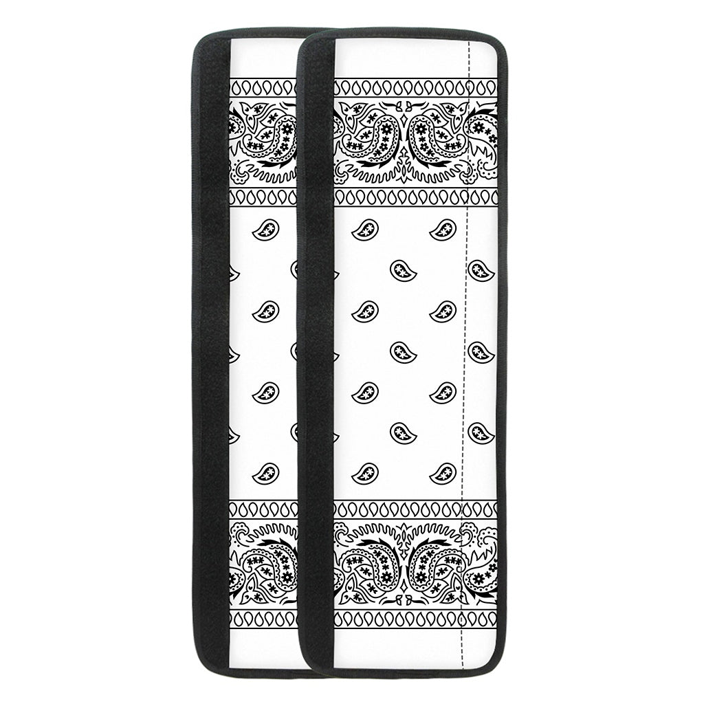 White And Black Paisley Bandana Print Refrigerator Handle Covers