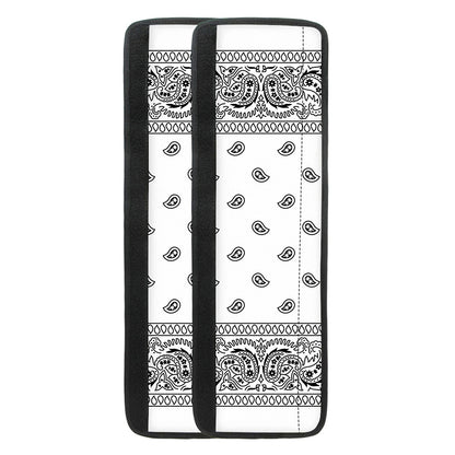 White And Black Paisley Bandana Print Refrigerator Handle Covers