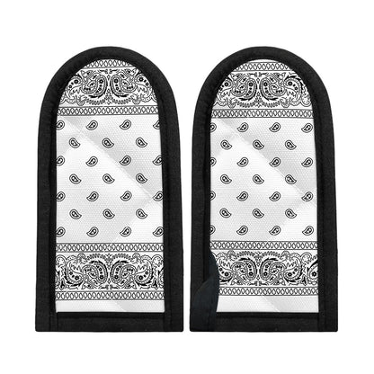 White And Black Paisley Bandana Print Skillet Handle Cover