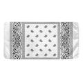 White And Black Paisley Bandana Print Towel