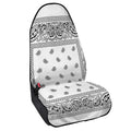White And Black Paisley Bandana Print Waterproof Car Seat Cover