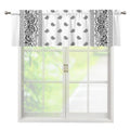 White And Black Paisley Bandana Print Window Valance