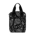 White And Black Paisley Pattern Print Bible Tote Bag