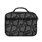 White And Black Paisley Pattern Print Briefcase Bible Bag