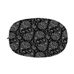 White And Black Paisley Pattern Print Car Side Mirror Covers
