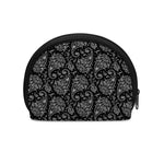 White And Black Paisley Pattern Print Coin Purse
