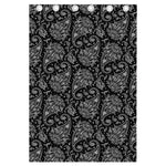 White And Black Paisley Pattern Print Curtain