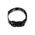 White And Black Paisley Pattern Print Dog Collar