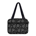 White And Black Paisley Pattern Print Double Strap Bible Bag