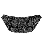 White And Black Paisley Pattern Print Fanny Pack