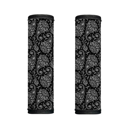 White And Black Paisley Pattern Print Handle Covers