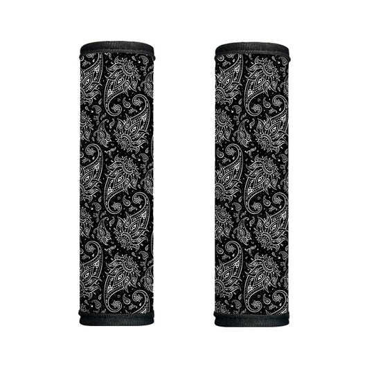 White And Black Paisley Pattern Print Handle Covers