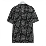 White And Black Paisley Pattern Print Hawaiian Shirt