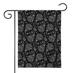White And Black Paisley Pattern Print House Flag