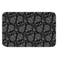 White And Black Paisley Pattern Print Indoor Door Mat
