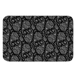 White And Black Paisley Pattern Print Indoor Door Mat