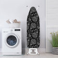White And Black Paisley Pattern Print Ironing Board Cover
