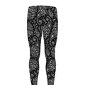 White And Black Paisley Pattern Print Men's Leggings