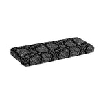 White And Black Paisley Pattern Print Piano Keyboard Cover