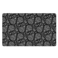 White And Black Paisley Pattern Print Polyester Doormat