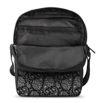 White And Black Paisley Pattern Print Rectangular Crossbody Bag