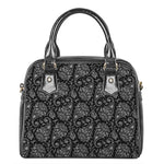 White And Black Paisley Pattern Print Shoulder Handbag