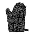 White And Black Paisley Pattern Print Single Oven Mitt