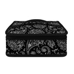 White And Black Paisley Pattern Print Small Lunch Bag