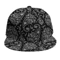White And Black Paisley Pattern Print Snapback Cap