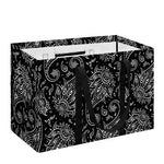 White And Black Paisley Pattern Print Utility Tote Bag