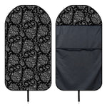 White And Black Paisley Pattern Print Waterproof Car Seat Cover