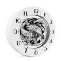 White And Black Pisces Sign Print Alarm Clock