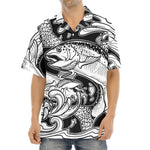 White And Black Pisces Sign Print Aloha Shirt
