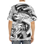 White And Black Pisces Sign Print Aloha Shirt