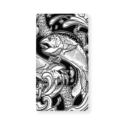 White And Black Pisces Sign Print Baby Crib Sheet