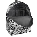 White And Black Pisces Sign Print Backpack