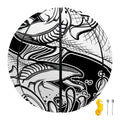 White And Black Pisces Sign Print Basketball