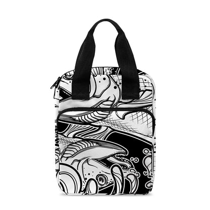 White And Black Pisces Sign Print Bible Tote Bag