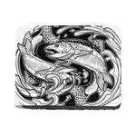 White And Black Pisces Sign Print Bifold Wallet