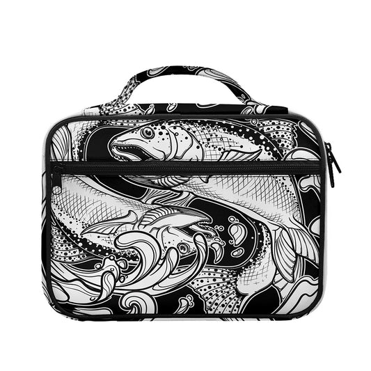 White And Black Pisces Sign Print Briefcase Bible Bag