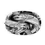 White And Black Pisces Sign Print Car Side Mirror Covers