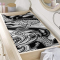 White And Black Pisces Sign Print Changing Pad Cover