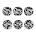 White And Black Pisces Sign Print Coaster Set
