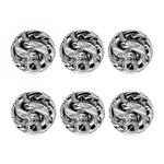 White And Black Pisces Sign Print Coaster Set
