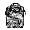 White And Black Pisces Sign Print Diaper Bag