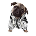 White And Black Pisces Sign Print Dog Zip Up Hoodie
