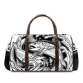 White And Black Pisces Sign Print Duffel Bag