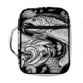 White And Black Pisces Sign Print Front Pocket Bible Bag