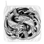 White And Black Pisces Sign Print Hand Towel